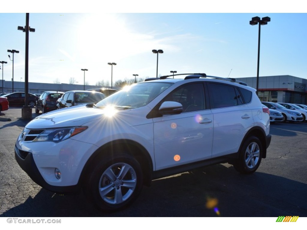 2013 RAV4 XLE AWD - Super White / Ash photo #7