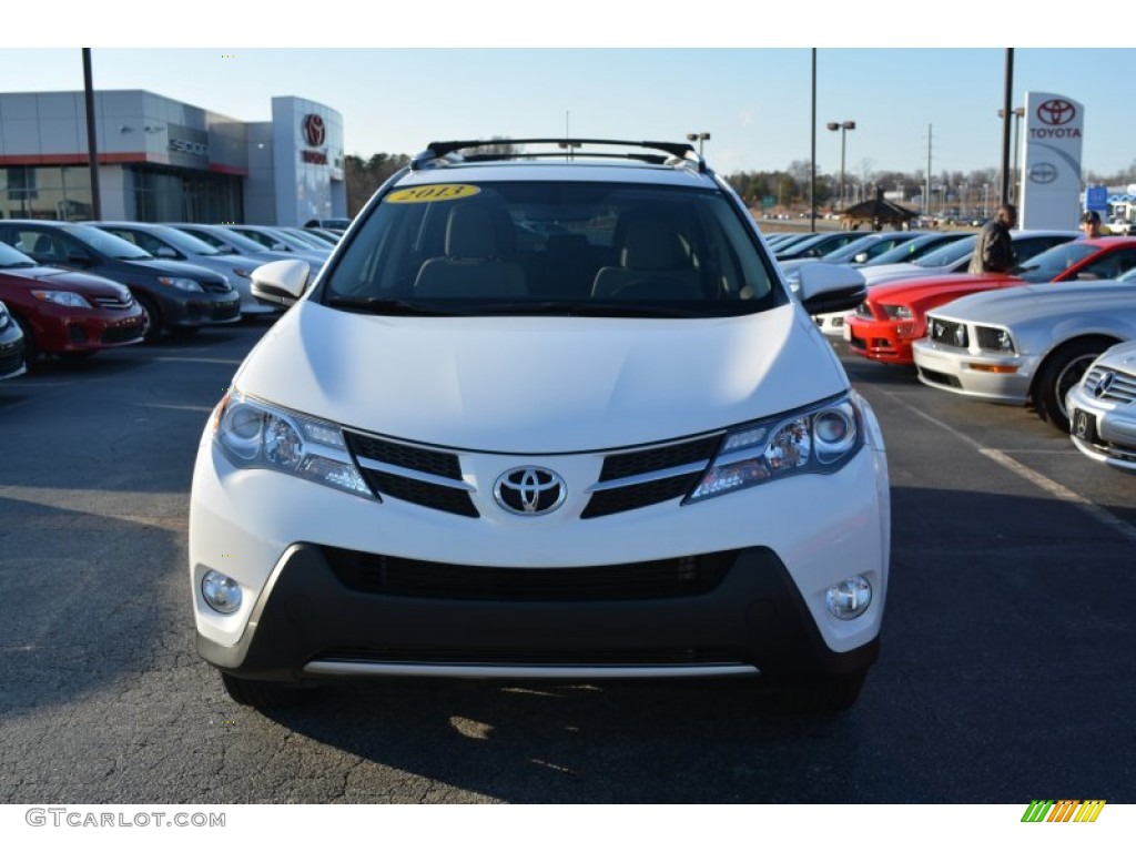 2013 RAV4 XLE AWD - Super White / Ash photo #31