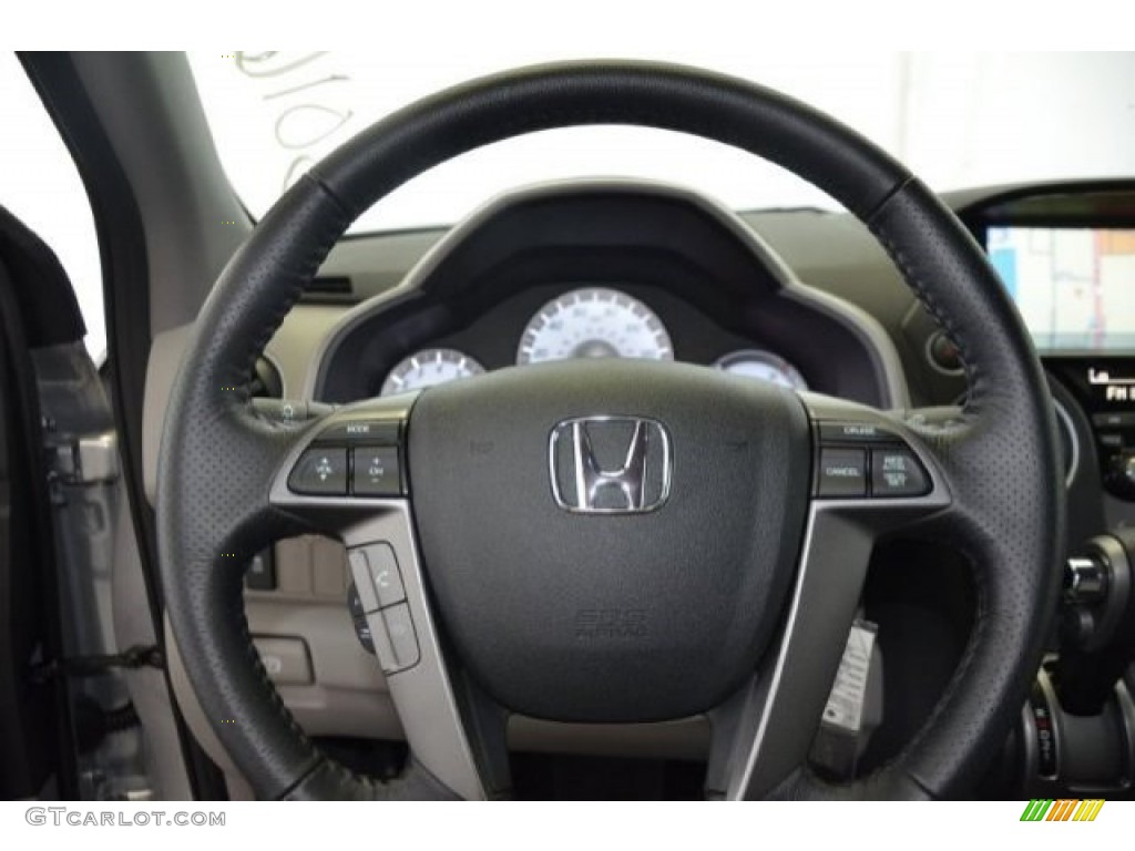 2015 Pilot EX-L - Alabaster Silver Metallic / Gray photo #17