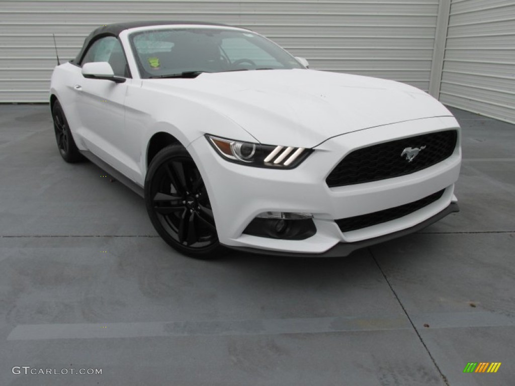Oxford White 2015 Ford Mustang EcoBoost Premium Convertible Exterior Photo #100896325