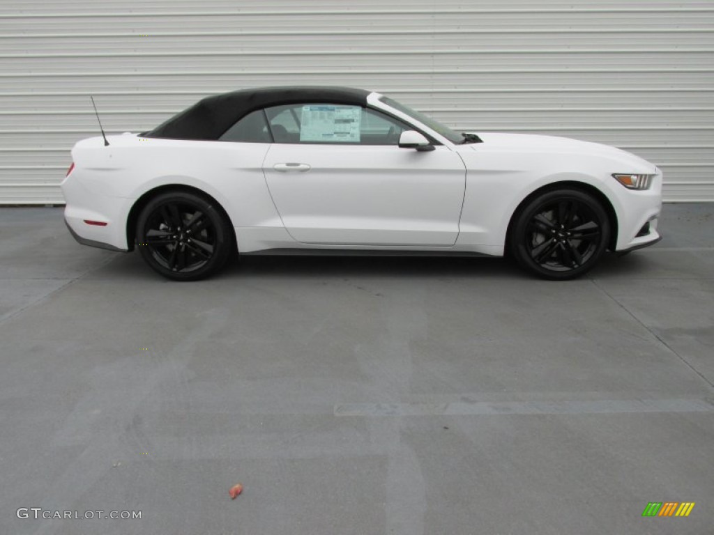 2015 Mustang EcoBoost Premium Convertible - Oxford White / Ebony photo #3