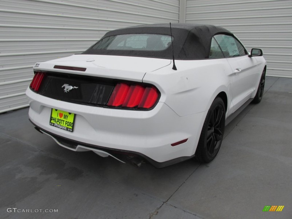 2015 Mustang EcoBoost Premium Convertible - Oxford White / Ebony photo #4