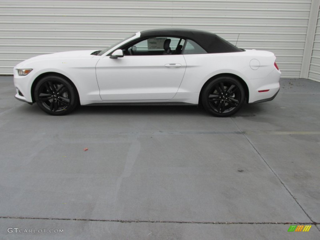 2015 Mustang EcoBoost Premium Convertible - Oxford White / Ebony photo #6