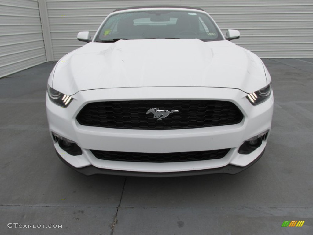 2015 Mustang EcoBoost Premium Convertible - Oxford White / Ebony photo #8
