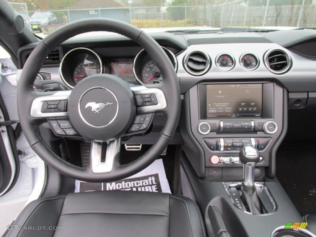 2015 Mustang EcoBoost Premium Convertible - Oxford White / Ebony photo #22