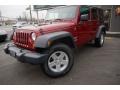 2012 Deep Cherry Red Crystal Pearl Jeep Wrangler Unlimited Sport 4x4  photo #1