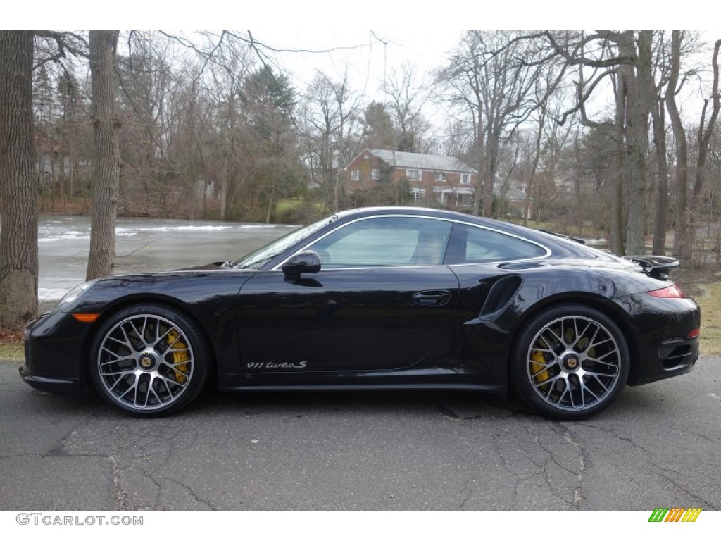 Basalt Black Metallic 2014 Porsche 911 Turbo S Coupe Exterior Photo #100897267