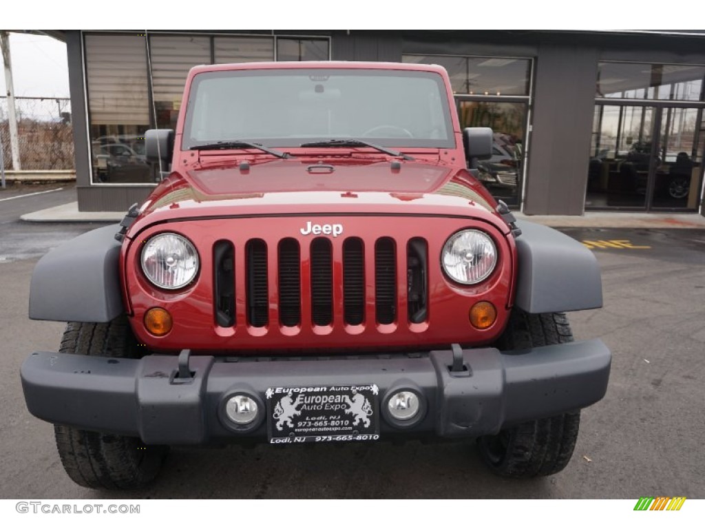 2012 Wrangler Unlimited Sport 4x4 - Deep Cherry Red Crystal Pearl / Black photo #14