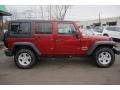 2012 Deep Cherry Red Crystal Pearl Jeep Wrangler Unlimited Sport 4x4  photo #16