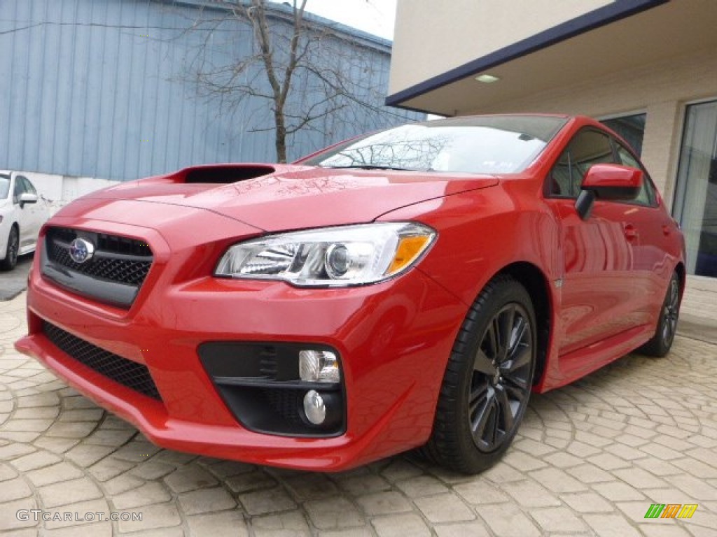 Lightning Red 2015 Subaru WRX Premium Exterior Photo #100897618