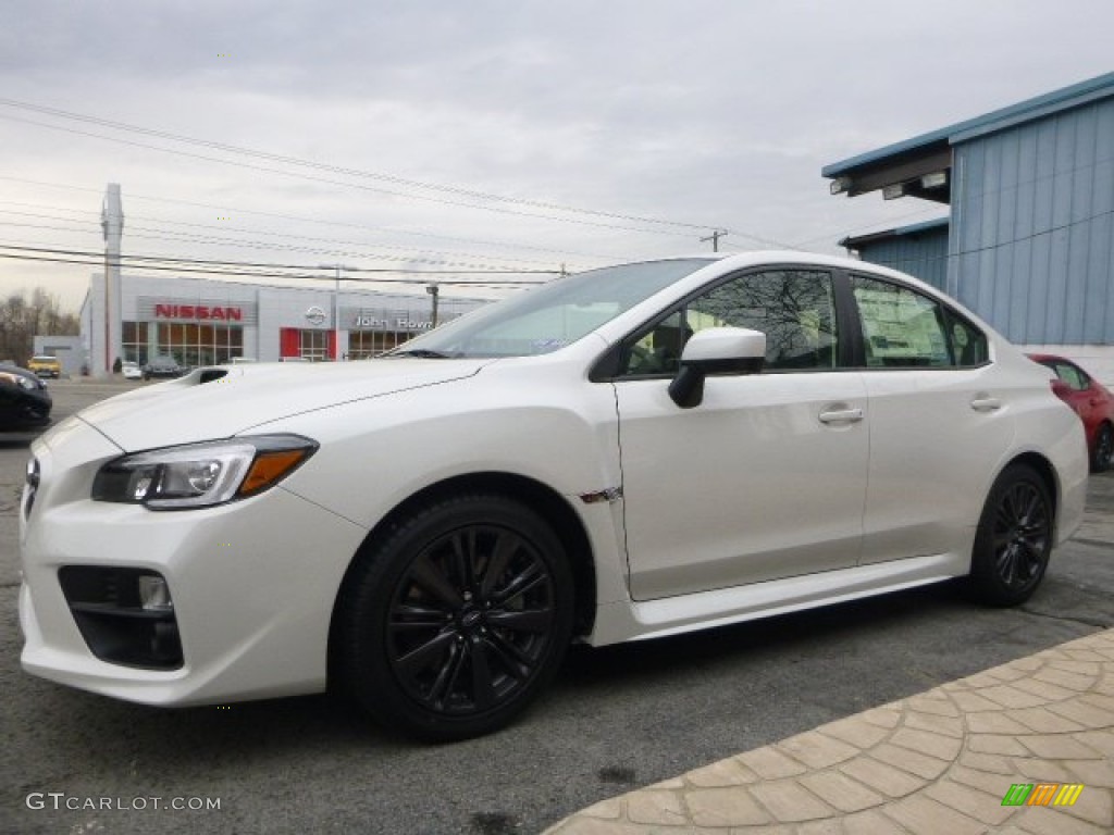 2015 WRX Limited - Crystal White Pearl / Carbon Black photo #6