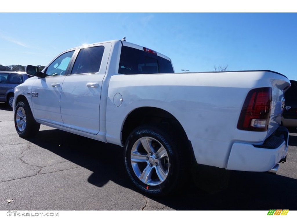 2015 1500 Sport Crew Cab 4x4 - Bright White / Black photo #2