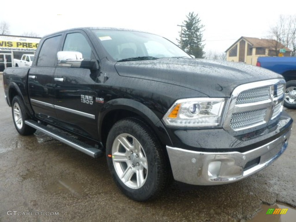 Black 2015 Ram 1500 Laramie Limited Crew Cab 4x4 Exterior Photo #100899706