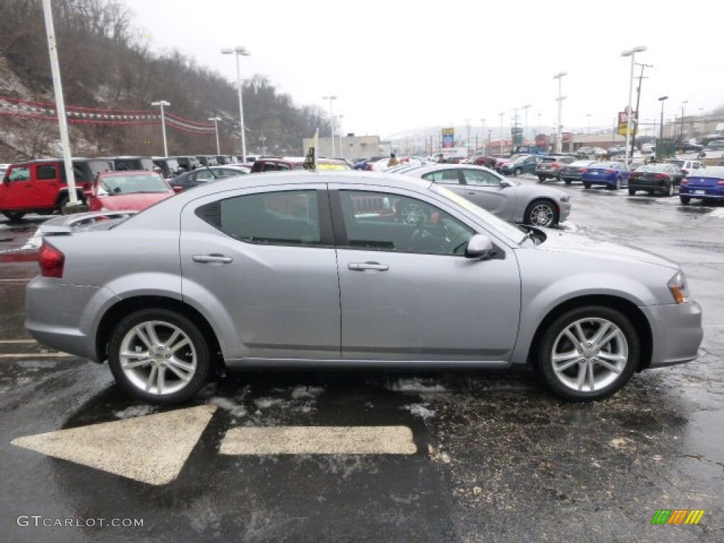 2013 Avenger SXT V6 - Billet Silver Metallic / Black/Red photo #6