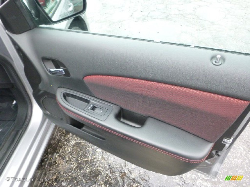 2013 Avenger SXT V6 - Billet Silver Metallic / Black/Red photo #12