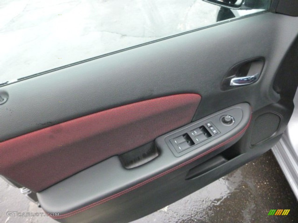 2013 Avenger SXT V6 - Billet Silver Metallic / Black/Red photo #17