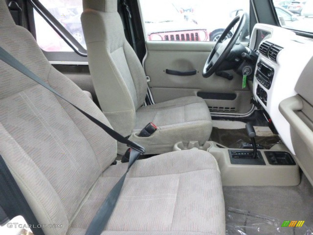 Khaki Interior 2004 Jeep Wrangler X 4x4 Photo #100901794