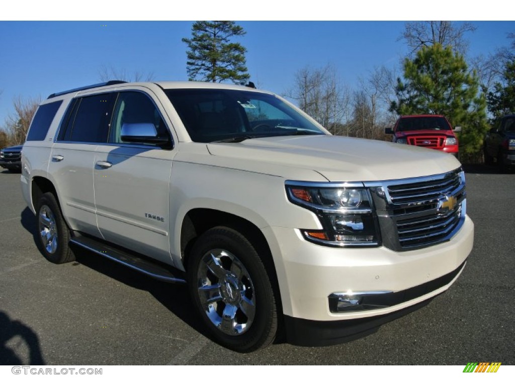 White Diamond Tricoat 2015 Chevrolet Tahoe LTZ 4WD Exterior Photo #100902313