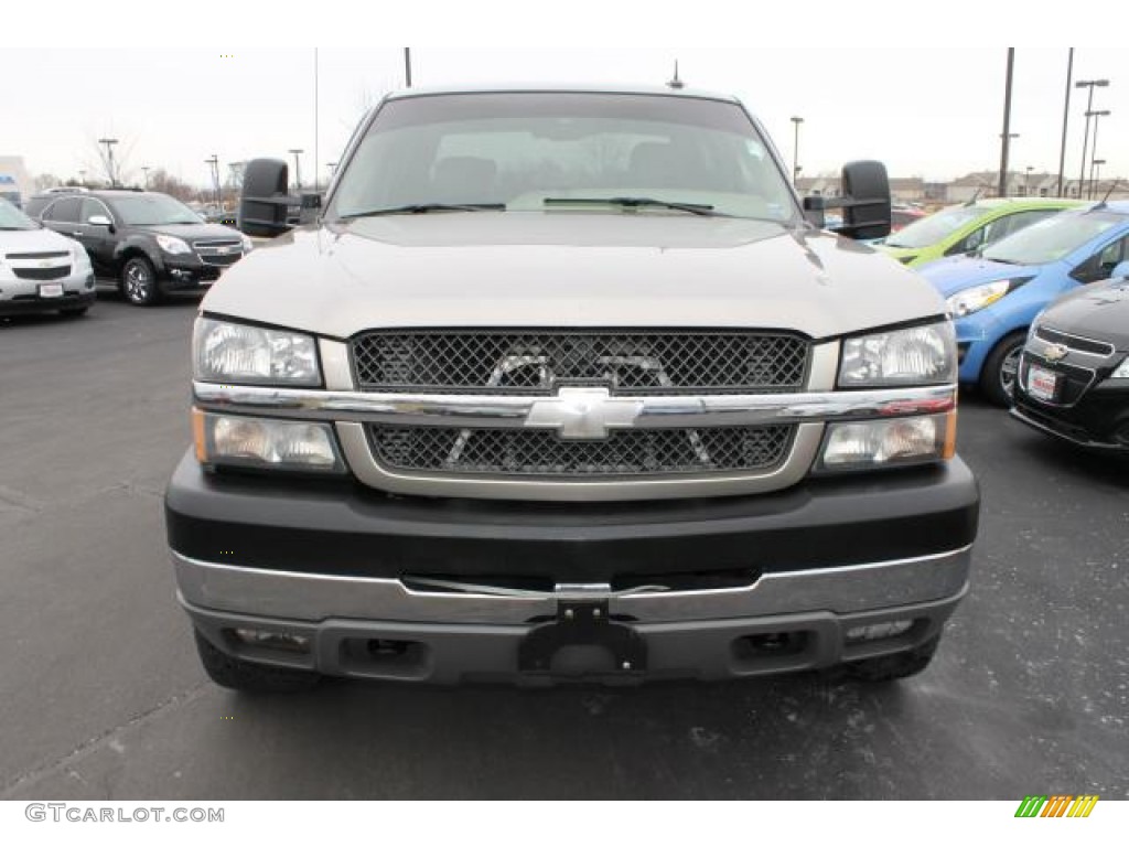 2003 Silverado 2500HD LT Crew Cab 4x4 - Light Pewter Metallic / Tan photo #8