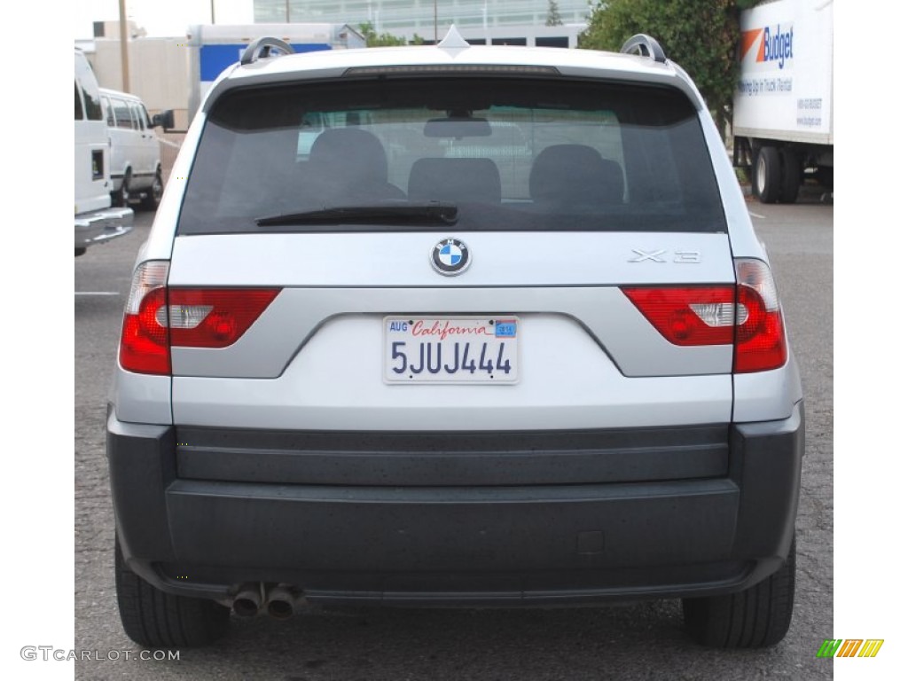 2004 X3 3.0i - Silver Grey Metallic / Black photo #3