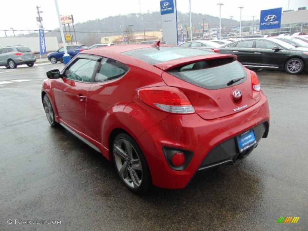 2014 Veloster Turbo - Boston Red / Black photo #6