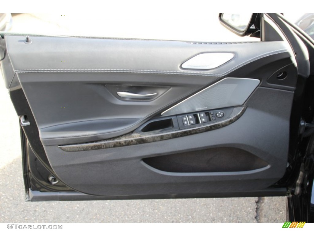 2015 BMW 6 Series 650i xDrive Gran Coupe Black Door Panel Photo #100911848