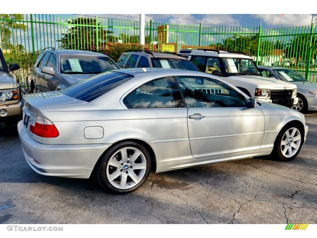 2001 3 Series 325i Coupe - Titanium Silver Metallic / Grey photo #7