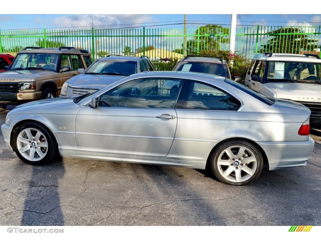 2001 3 Series 325i Coupe - Titanium Silver Metallic / Grey photo #22