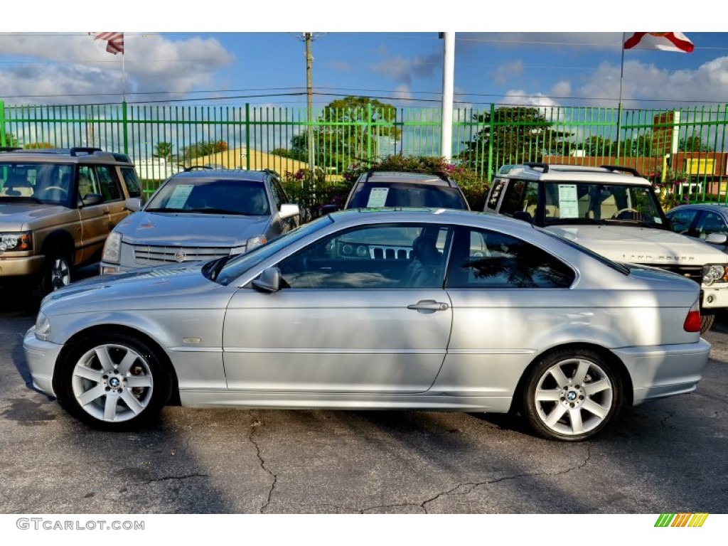 2001 3 Series 325i Coupe - Titanium Silver Metallic / Grey photo #23