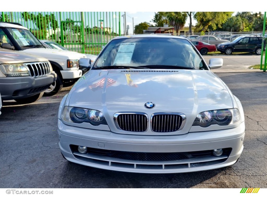 2001 3 Series 325i Coupe - Titanium Silver Metallic / Grey photo #26