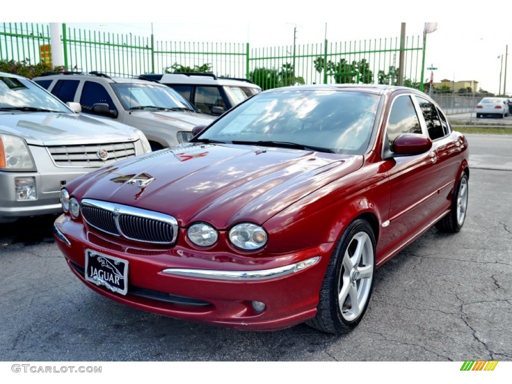 2003 X-Type 3.0 - Phoenix Red / Ivory photo #3