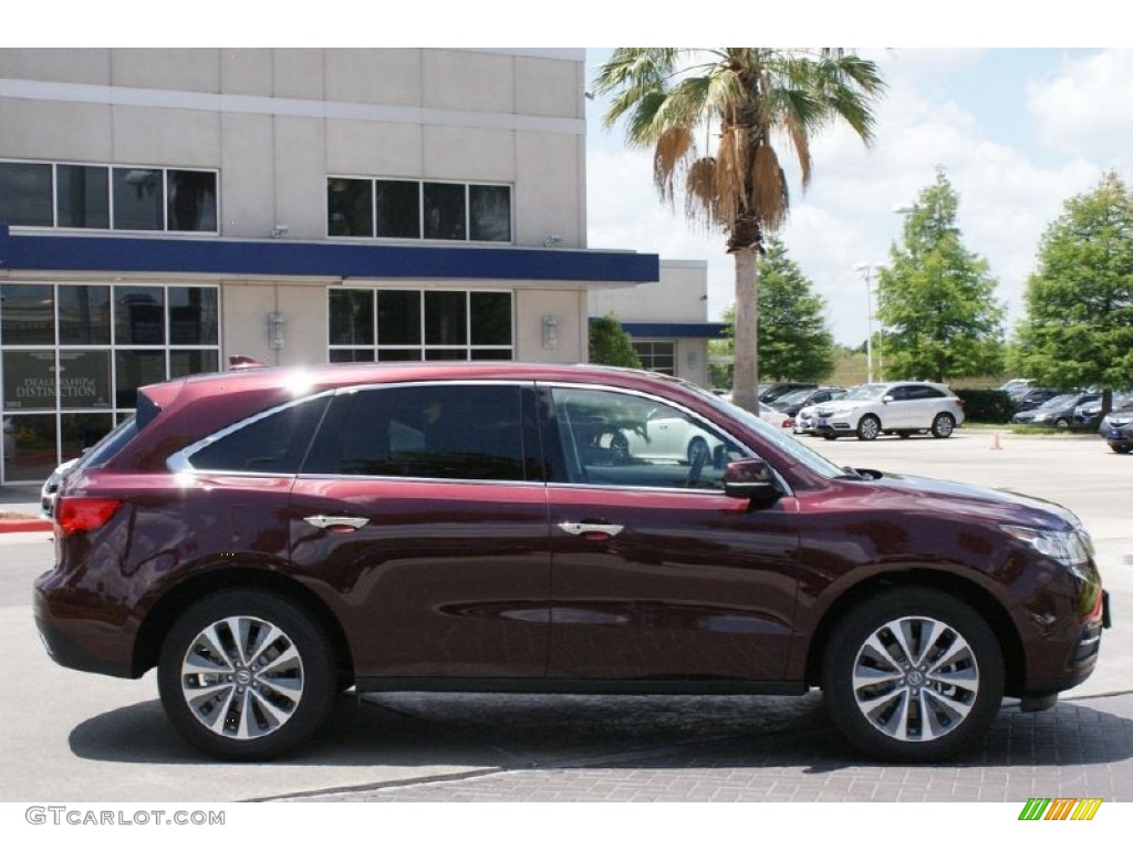 2015 MDX SH-AWD Technology - Dark Cherry Pearl / Parchment photo #9