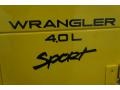2001 Solar Yellow Jeep Wrangler Sport 4x4  photo #54