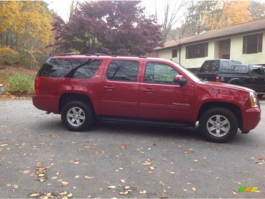 2013 Yukon XL SLT 4x4 - Crystal Red Tintcoat / Light Titanium photo #3