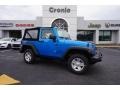 2015 Hydro Blue Pearl Jeep Wrangler Sport 4x4  photo #1