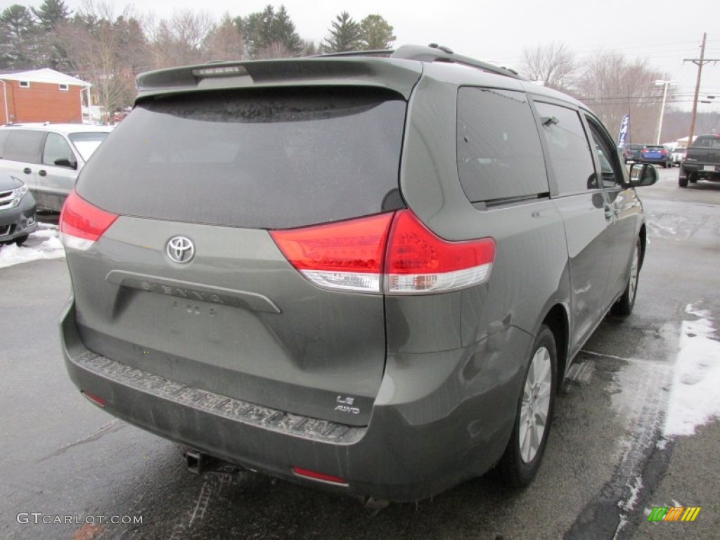 2012 Sienna LE AWD - Cypress Green Pearl / Light Gray photo #7