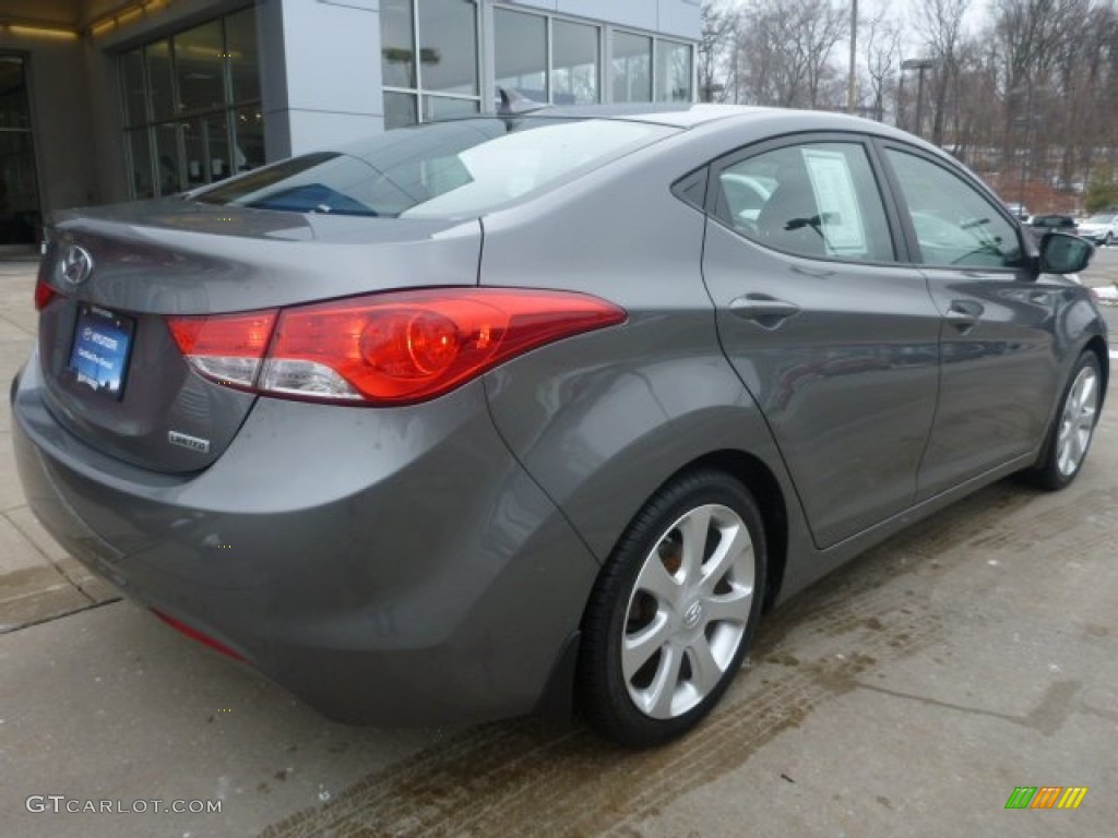 2012 Elantra Limited - Harbor Gray Metallic / Black photo #6
