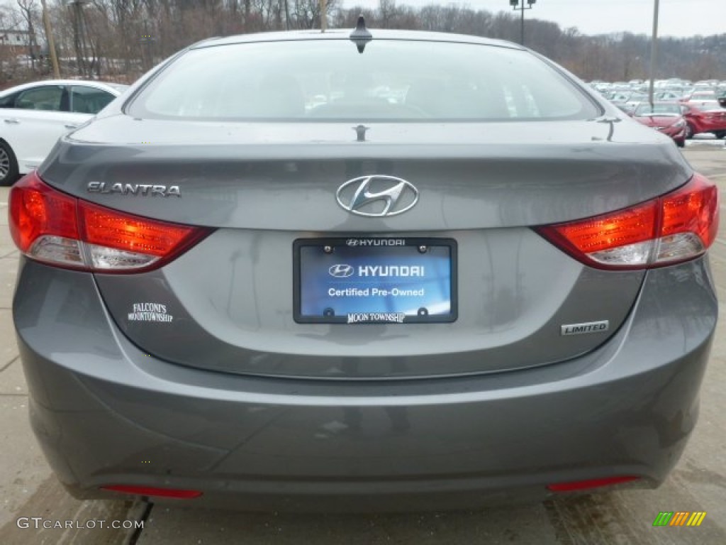 2012 Elantra Limited - Harbor Gray Metallic / Black photo #7