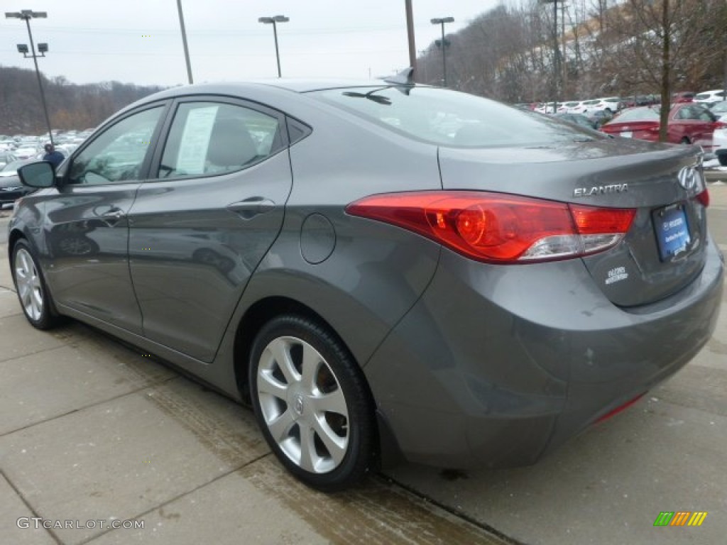 2012 Elantra Limited - Harbor Gray Metallic / Black photo #8