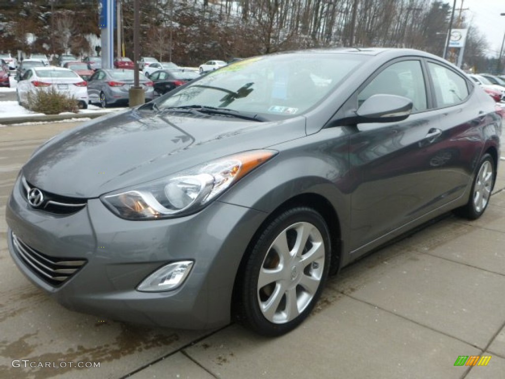 2012 Elantra Limited - Harbor Gray Metallic / Black photo #10