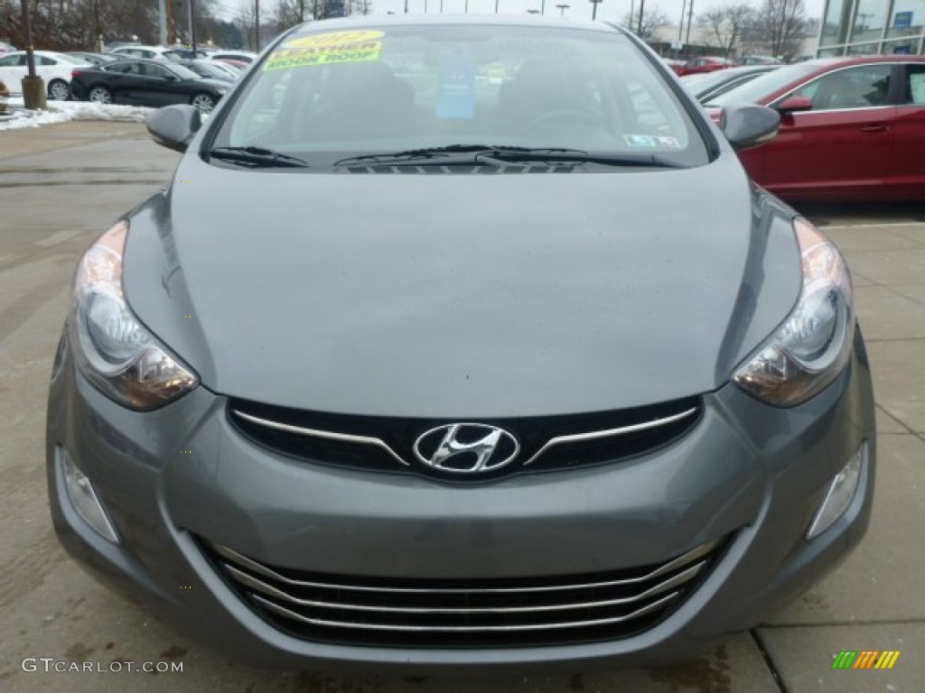 2012 Elantra Limited - Harbor Gray Metallic / Black photo #11