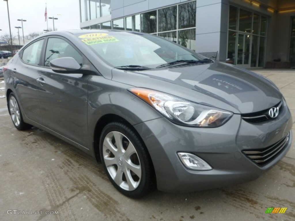 2012 Elantra Limited - Harbor Gray Metallic / Black photo #12
