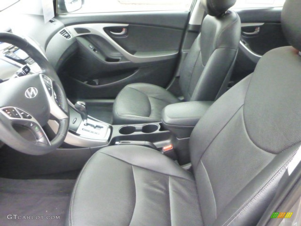 2012 Elantra Limited - Harbor Gray Metallic / Black photo #14