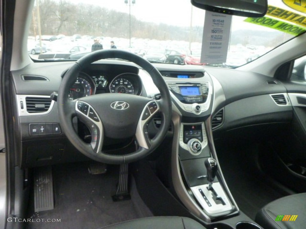 2012 Elantra Limited - Harbor Gray Metallic / Black photo #16