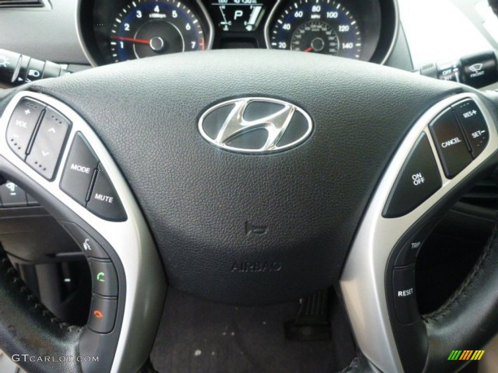 2012 Elantra Limited - Harbor Gray Metallic / Black photo #20