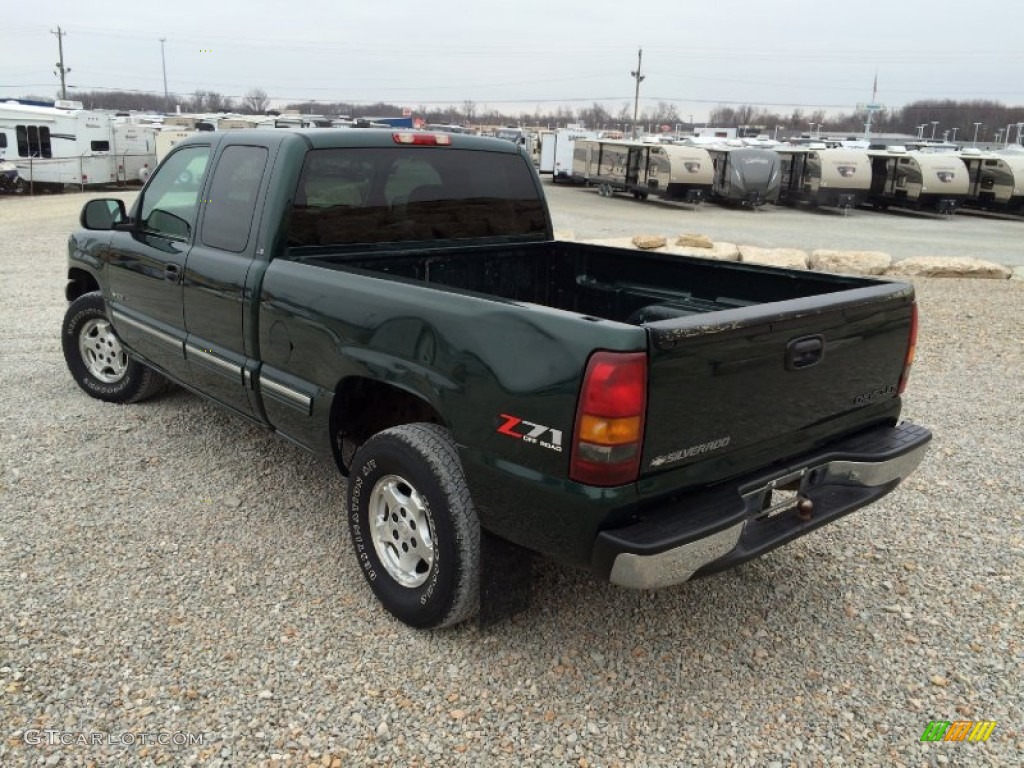 2001 Silverado 1500 LS Extended Cab 4x4 - Forest Green Metallic / Tan photo #15