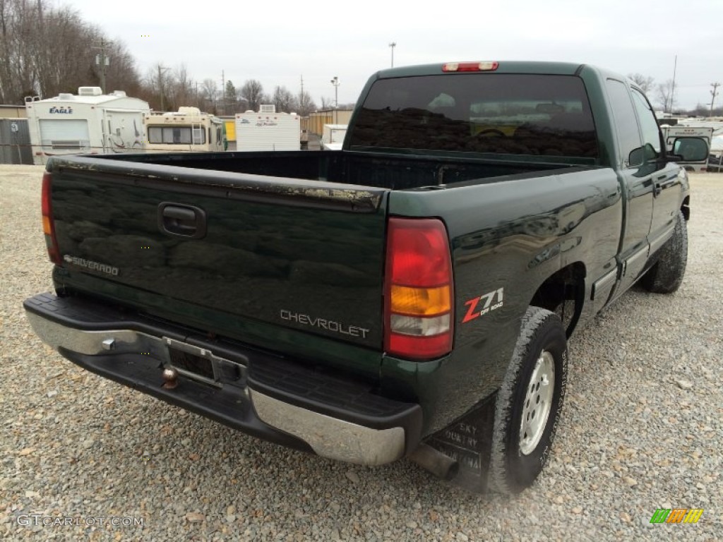 2001 Silverado 1500 LS Extended Cab 4x4 - Forest Green Metallic / Tan photo #17