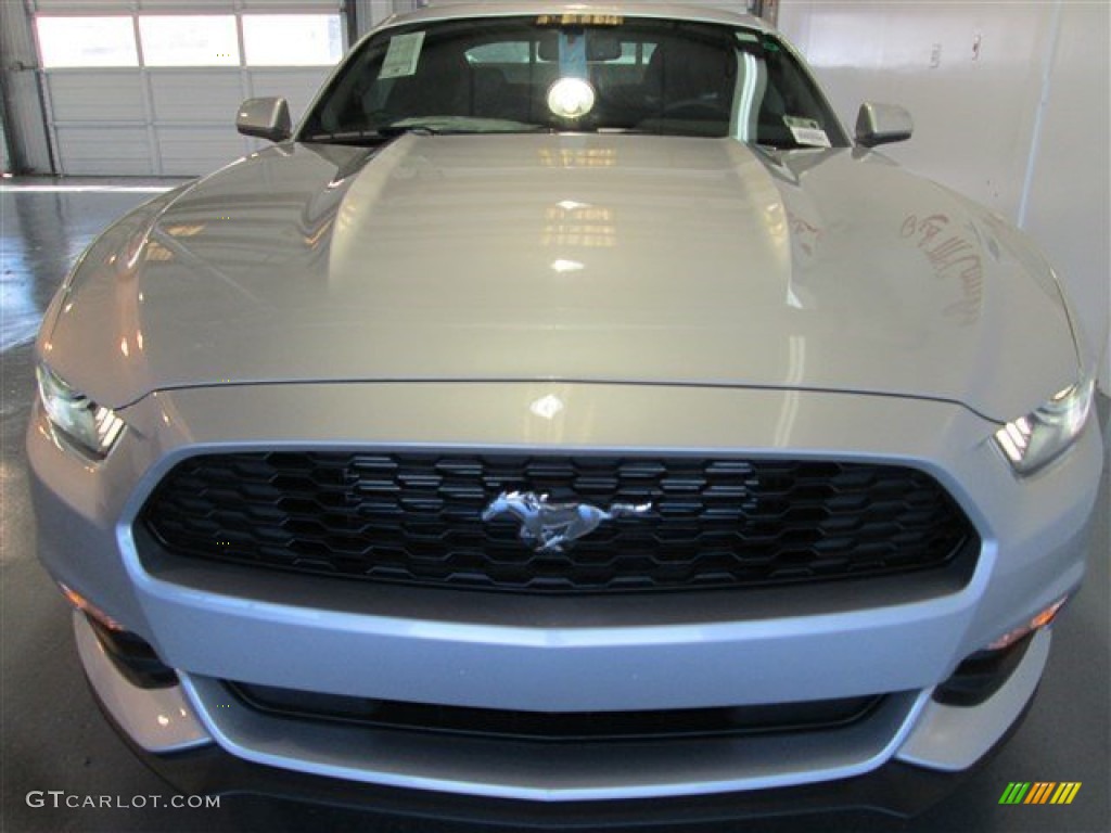 2015 Mustang V6 Coupe - Ingot Silver Metallic / Ebony photo #2