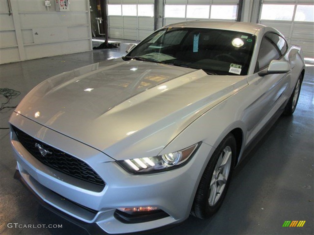 2015 Mustang V6 Coupe - Ingot Silver Metallic / Ebony photo #3
