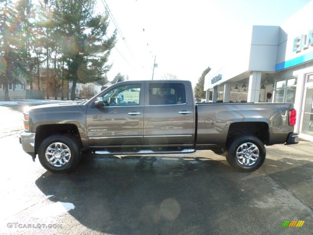 2015 Silverado 2500HD LTZ Crew Cab 4x4 - Brownstone Metallic / Cocoa/Dune photo #1